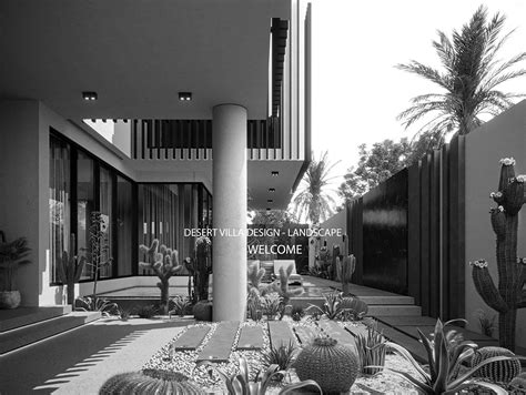 Desert villa landscape :: Behance