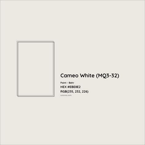 Behr Cameo White Mq3 32 Paint Color Codes Similar Paints And Colors