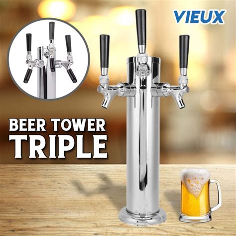 Jual Beer Tower Triple Faucet Dispenser Menara Kran Kegerator Bir