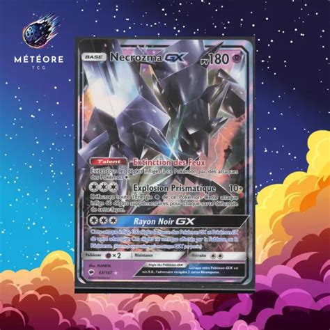 CARTE POKÉMON NECROZMA GX 63 147 Soleil Lune Ombres Ardentes Français