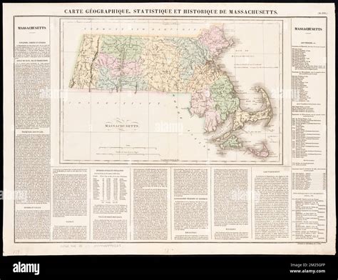 Carte géographique, statistique et historique de Massachusetts , Massachusetts, Maps ...