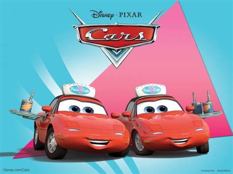 Mia and Tia from Pixar’s Cars Movie Desktop Wallpaper