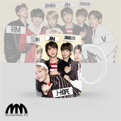 Bts Mugs Mugmania Bts Member Jungkook V Jimin Jin Suga