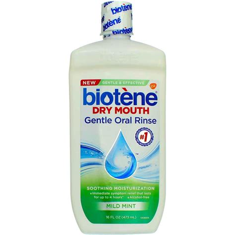 Biotene Dry Mouth Gentle Oral Rinse Soothing Moisturization Mild Mint