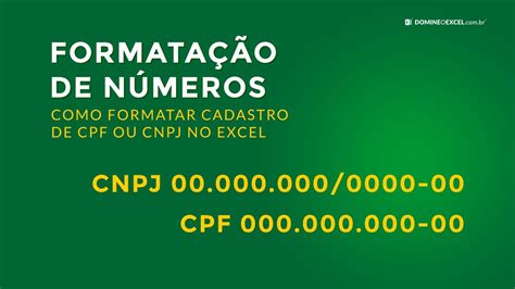 Como Formatar Cpf Ou Cnpj No Excel Domine O Excel Youtube Hot Sex Picture