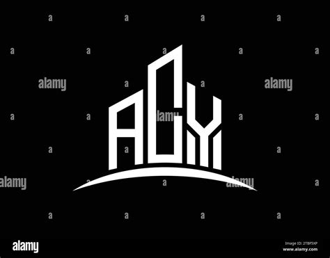 letter acy building vector monogram logo design template building