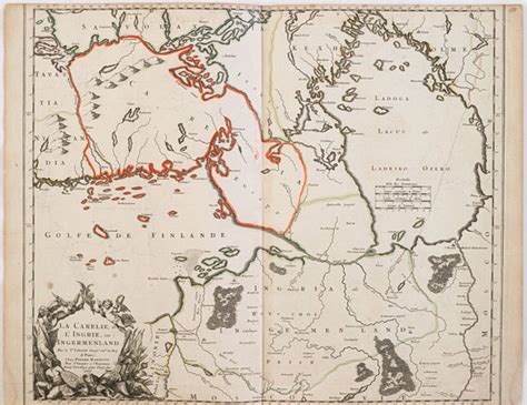 MAP OF KARELIA BY SANSON - MARIETTE, engraved map, ca 1665. Books, Maps & Manuscripts - Maps ...