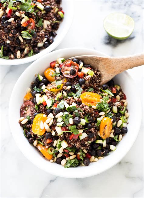 quinoa salad with black chickpeas | Taste of Yummy