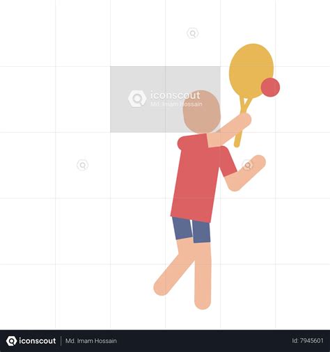 Man Playing Badminton Animated Illustration download in JSON, LOTTIE or ...