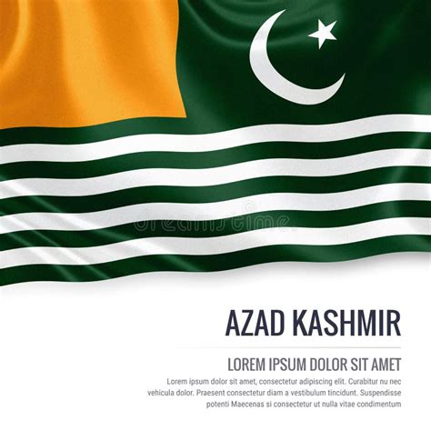 Fabric Azad Kashmir Flag Crepe and Crease with White Space Stock ...