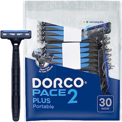 Amazon Dorco Pace 2 Plus Disposable Razor 2 Blades Pivoting Head