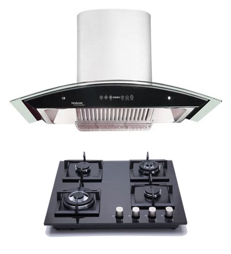 Buy Hindware Cleo 60 Cm Hood Chimney Flora Toughened Glass 4 Burner