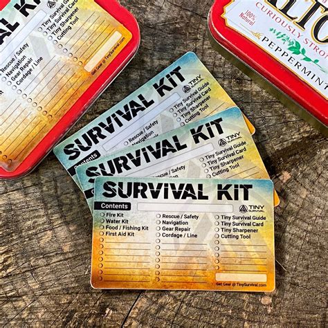 Diy Altoids® Tin Tiny Survival Kit Checklist Stickers 3 Pack