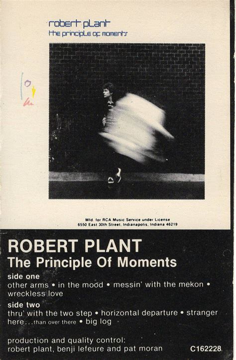 Robert Plant The Principle Of Moments 1983 Cassette Discogs