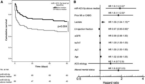 A Kaplan Meier Survival Curves For Patients With Mir‐423‐5p Below