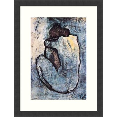 The Blue Nude Seated Nude By Pablo Picasso Framed Textured Wall