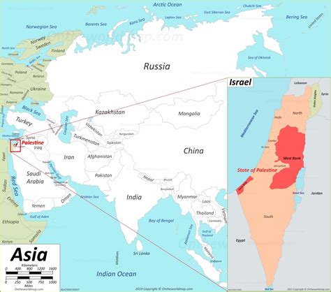 Palestine On Asia Map