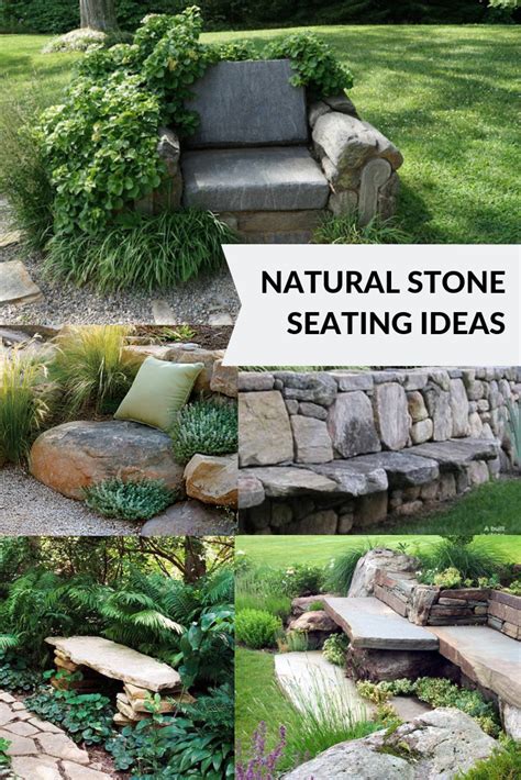 Natural Stone Garden Seating Ideas