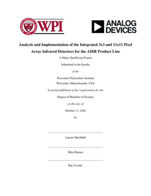 Fillable Online Wpi A Major Qualifying Project Worcester Polytechnic