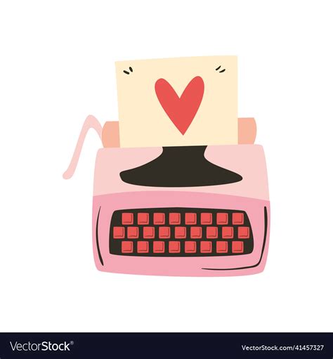 Pink Typewriter Design Royalty Free Vector Image