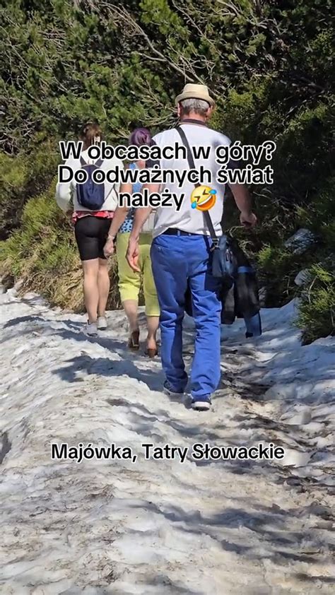 Nagranie z Tatr hitem sieci Cud że ta turystka nie połamała nóg