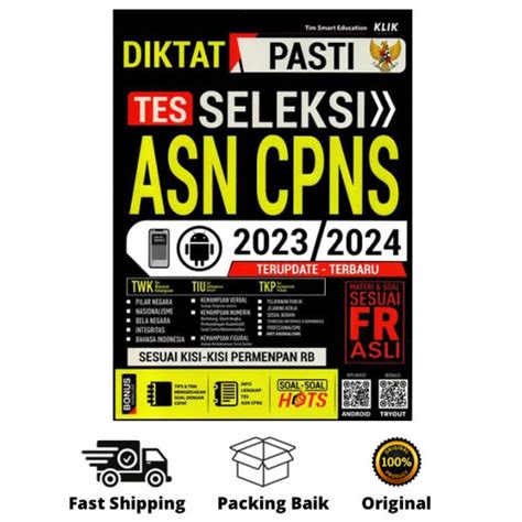 Jual Diktat Pasti Tes Seleksi ASN CPNS 2023 2024 Kota Bekasi