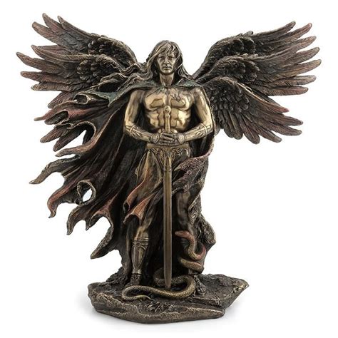 Six Winged Guardian Angel With Serpent Myth And Legend Sculpture Angel Statues Sculpture Statue