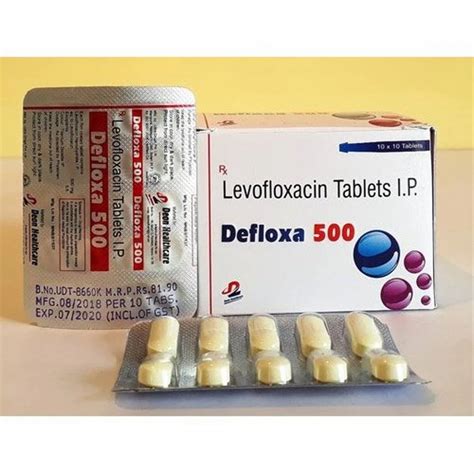 Allopathic Defloxa 500mg Tablets Levofloxacin Hemihydrate 500 Mg