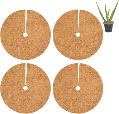 Tapis de Coco Plantes 4Pcs Couvercle de la Plante à Disque Disque de