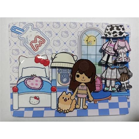 Cinnamoroll Toca Boca Paper Doll Laminated With Velcro Tape Shopee