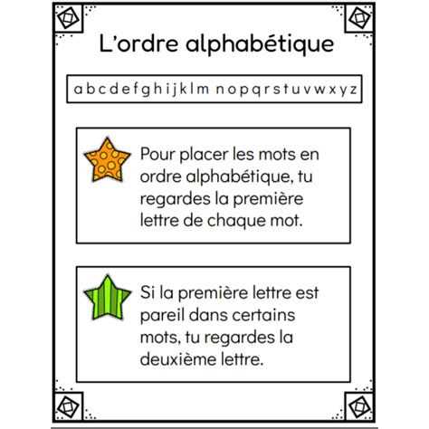 l ordre alphabétique page explicative