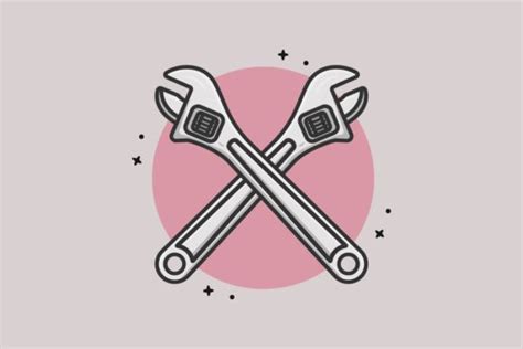 Adjustable Wrench Tool Vector Design Graphic By Ahsanalvi Creative