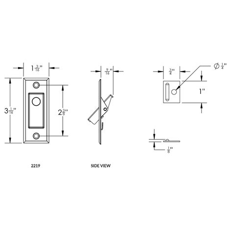 Door Accessories Collection Jamb Bolt In Medium Bronze By Emtek Hardware 2219mb Myknobs