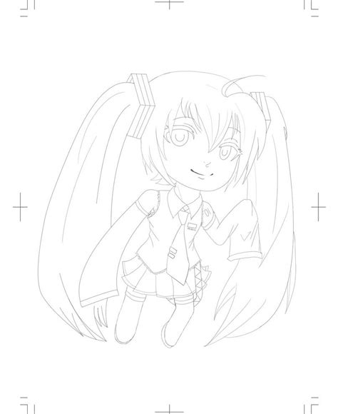 Chibi Miku Lineart By Jaysonsays On Deviantart