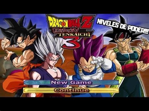 LA ISO NIVELES DE PODER 1 5 2 DBZ BUDOKAI TENKAICHI 3 YouTube