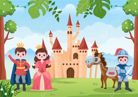 Prince Castle Princess Queen Knight Background Fairytale With The