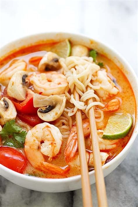 Thai Tom Yum Shrimp Noodle Soup Recipe