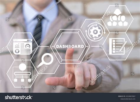 concept dashboard control panel user interface stock photo