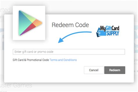 redeem  google play gift card mygiftcardsupply
