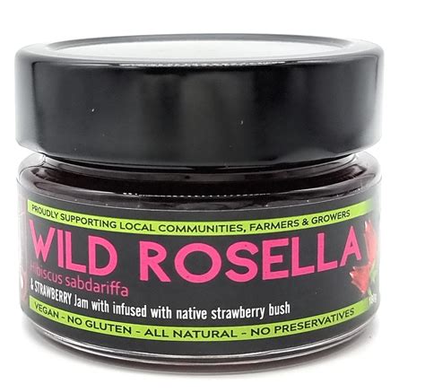 Australian Native Food Co Wild Rosella And Strawberry Jam 160g