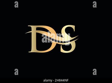 Concepto De Logotipo De Dise O De Letra Ds D S Con Fuente Serif Y