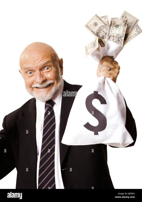 Portrait Of Businessman Holding Money Bag Stock Photo Royalty Free