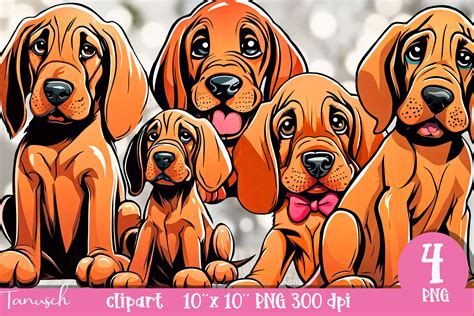 Funny Cartoon Bloodhound Clipart PNG Graphic by TanuschArts · Creative ...