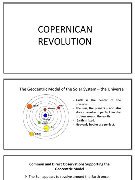 The Copernican Revolution: A Summary of the Transition from the ...