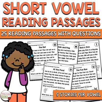 Decodable Passages With Comprehension Questions Short Vowels Tpt