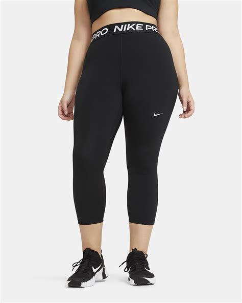 Nike Pro Women S Mid Rise Crop Leggings Plus Size Nike