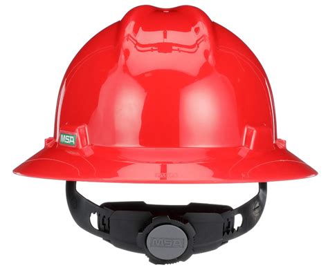 Msa 475371 Red V Gard Slotted Protective Hard Hats With Fas Trac Suspension