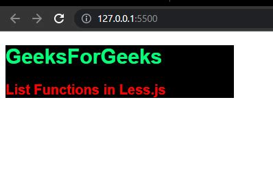 Less Js List Functions Geeksforgeeks