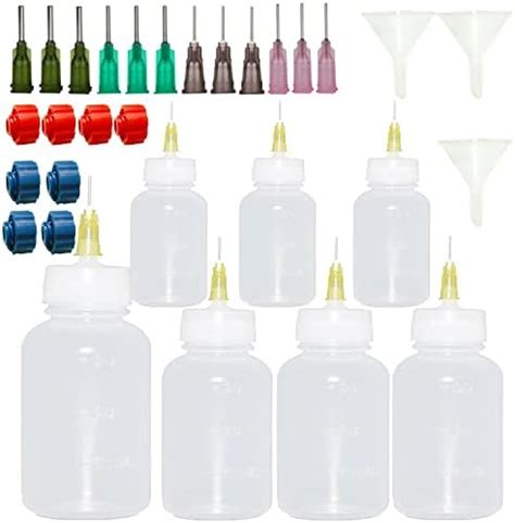 Pcs Needle Tip Glue Bottles Applicator Set Ml Ml Ml Plastic