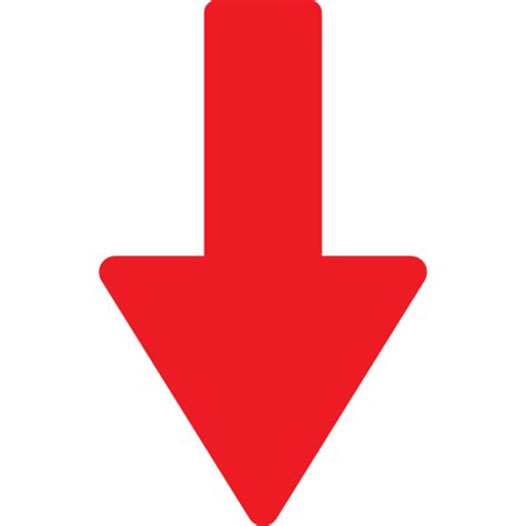 Red Down Arrow Icon Png